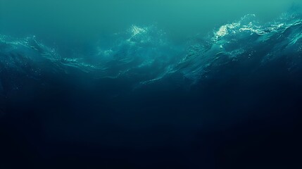 Captivating Underwater Seascape in Deep Blue Hues