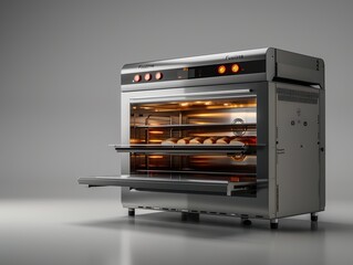 Industrial Baking Oven: Stainless Steel Design for Professional Bakers