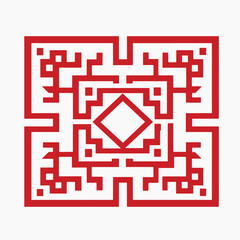 Intricate geometric red pattern