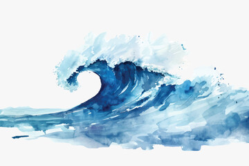 Wall Mural - Vibrant watercolor ocean wave