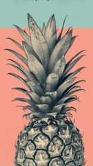 Poster - rawpixel_office_29_realistic_vintage_drawing_of_pineapple_penci_b5439018-9c23-45e8-88f0-54c92f1cd95b-j