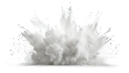 Wall Mural - bright white paint color powder festival explosion burst isolated white background.	