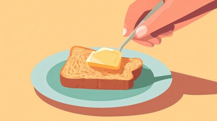 Buttering Toast with a Knife