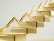 © TPS Studio - Golden Staircase Representing Sales Growth and Business Success with Upward Trend