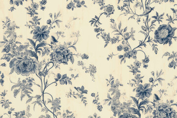 Vintage floral wallpaper design