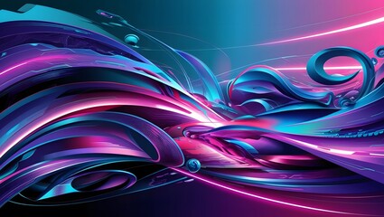 Wall Mural - A vibrant and intricate background vector art featuring a mesmerizing blend of swirling shapes and lines