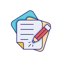 Sticker - Exam  vector icon