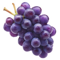 araffy image of a bunch of grapes on a white background