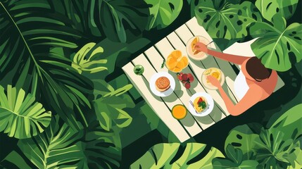 Tropical Breakfast in the Jungle