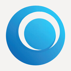 Poster - Modern abstract blue circle logo