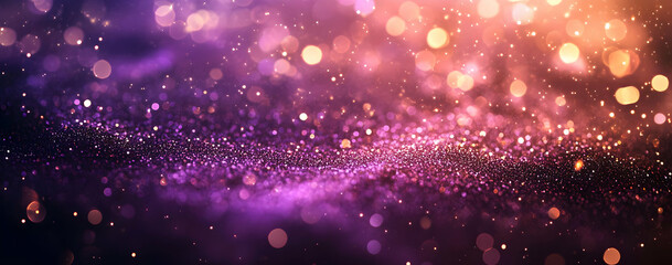 Wall Mural - a vibrant abstract background showcasing sparkling lights and colorful bokeh effects in shades of pu