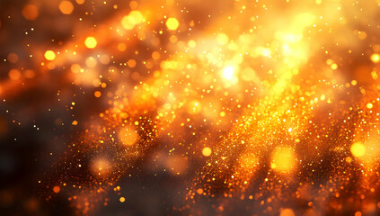 Wall Mural - a stunning display of golden sparkles and shimmering lights, perfect for adding warmth and elegance 