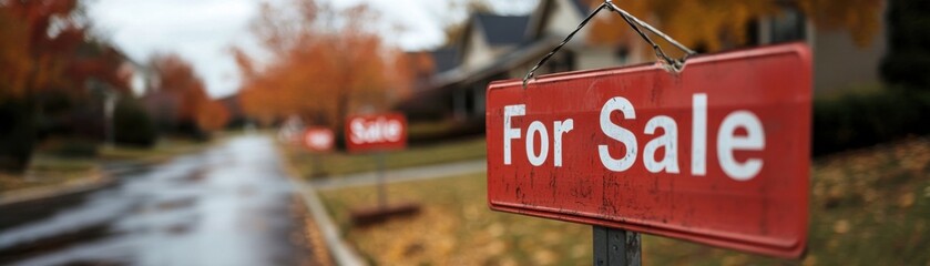 Economic Recession Impact - Street Lined with 