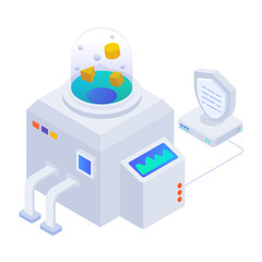 Canvas Print - Security software icon in isometric style

