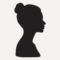 Canvas Print - Elegant female silhouette profile