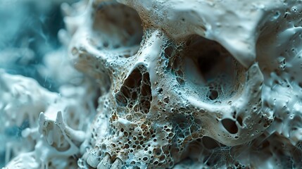 Poster - Close-up of a Human Skull: A Detailed Anatomical Study