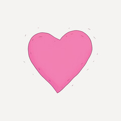 Poster - Simple pink heart illustration