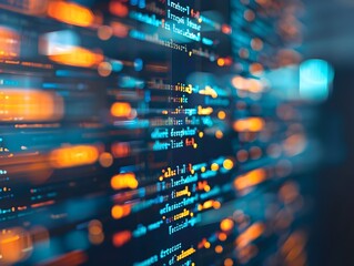Wall Mural - secure coding practices visualized with digital security analysis tools
