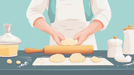 Baker Shaping Dough for Bread Baking