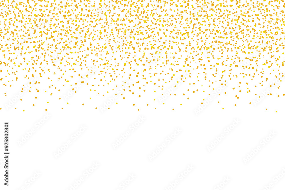 Gold glitter particles falling isolated on transparent background ...