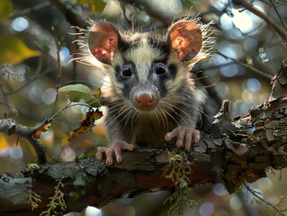 Poster - Close-Up Portrait of a Cute Animal in a Forest