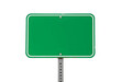 © Ajay - Blank green road sign isolated on transparent background. 3d rendering.