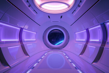 Futuristic Spaceship Interior.generative AI