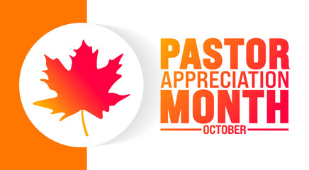 pastor appreciation month background or banner design template is observed every year in october. ho