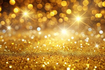 Wall Mural - golden christmas background with lights