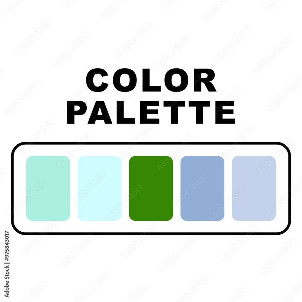 Vector illustration with palette. Color matching palette. Fashion Trend ...