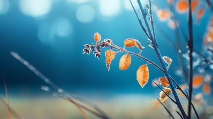 Wall Mural -  A tight shot of a foliage-rich plant against a backdrop of a clear blue sky