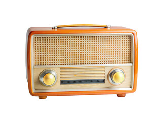 Isolated classic radio on transparent background