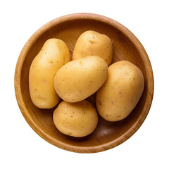 raw potatoes in bowl, AI generated