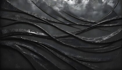 Wall Mural - Vintage black grunge texture creating an abstract backdrop for artistic designs