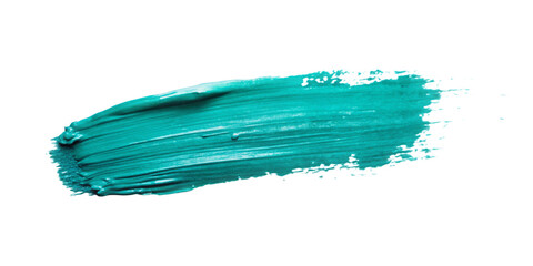 blue teal brush stroke against transparent background 