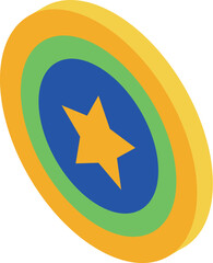 Wall Mural - Colorful round badge with star showing quality control or product review