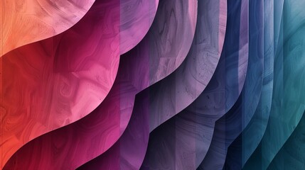 Wall Mural - abstract waves of vibrant colors creating a harmonious blend in a striking design featuring warm to 