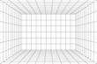 © Sumeth - White perspective grid room on white background