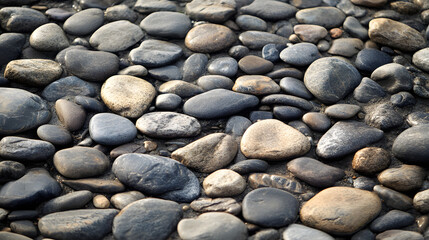 Pebbled Riverbank Ground Texture