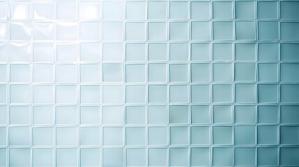 Canvas Print - Minimalist Abstract Grid of White Squares on Light Blue Background