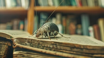 Canvas Print - silverfish in the library