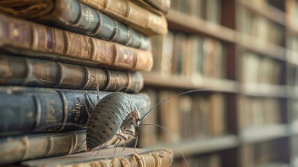 Canvas Print - silverfish in the library