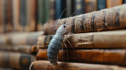 Canvas Print - silverfish in the library