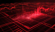 © Jason Yoder - Red holographic business chart in a digital cyberspace