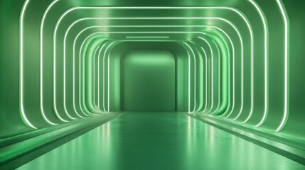 Wall Mural - futuristic green background for ads