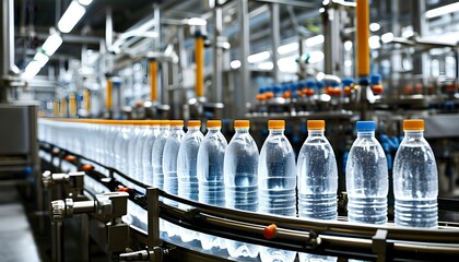 Efficient bottling line for beverages in a pristine factory setting