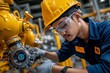 © Sanchai - Engineers inspecting a high-tech gas pipeline valve, ensuring safety and smooth operation in a state-of-the-art facility