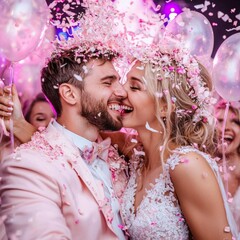 The couple s joy and love were evident in every moment of the celebration