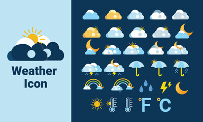 weather icon set .ui/ux element