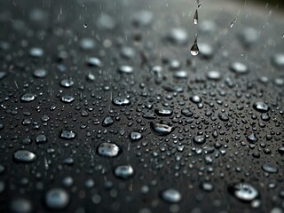 Poster - Abstract rain drops on a surface.